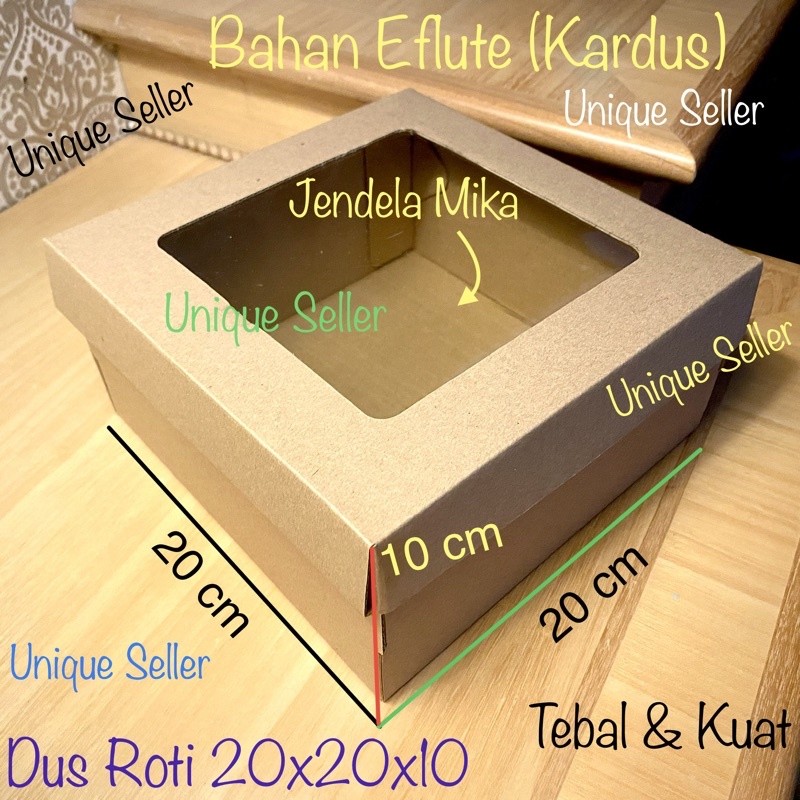 

Dus Kotak Box Hampers 20x20x10 EFLUTE JENDELA MIKA / Dus Kotak Box Kue Tart 20x20x10 EFLUTE WINDOW / Dus Box Kotak Roti 20x20x10 Coklat / Dus Coklat EFlute 20x20 x 10 / Dus Box Kotak Packing Olshop uk 20 x 20 x 10 / Dus Box Kotak 20x20x10