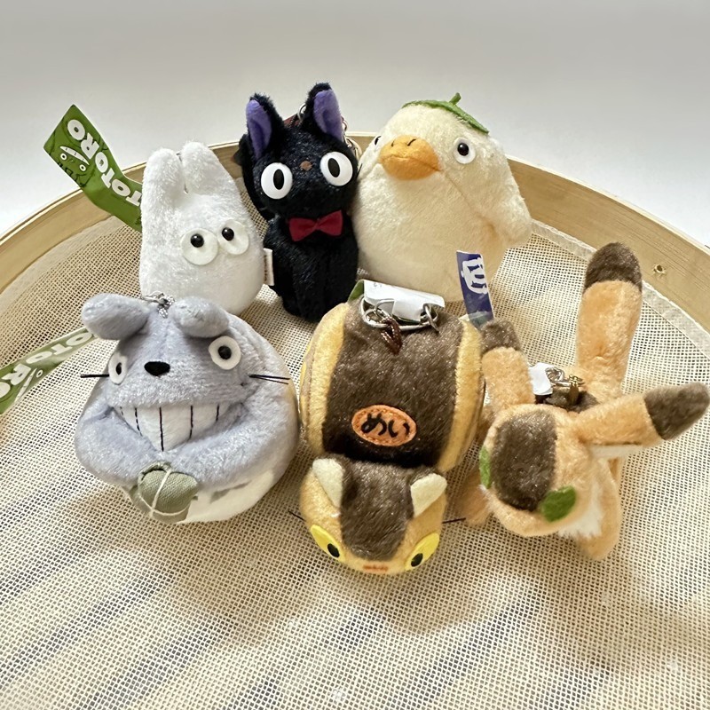 Hayao Miyazaki Totoro Kiki Plush Doll Keychain | gantungan kunci totoro