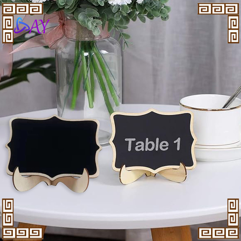 

10pcs/Set Papan Tulis Kapur Kecil Papan Reserved Mini Chalkboard Papan Kapur Menu Cafe