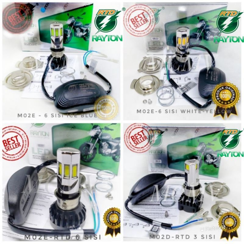 FR46UJ [READY STOCK] LAMPU LED MOTOR RTD 6 SISI / 3 SISI 100% ORIGINAL GARANSI AC DC + KIPAS BOHLAM 