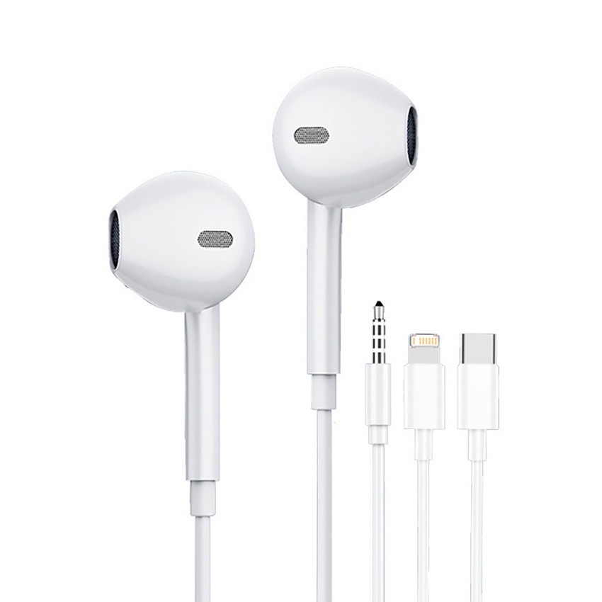 Original Wired Earphones For iPhone 15/14/13/12/11 Pro Max 7/8Plus XR/XS/SE/X iPad In-Ear Earbuds Li