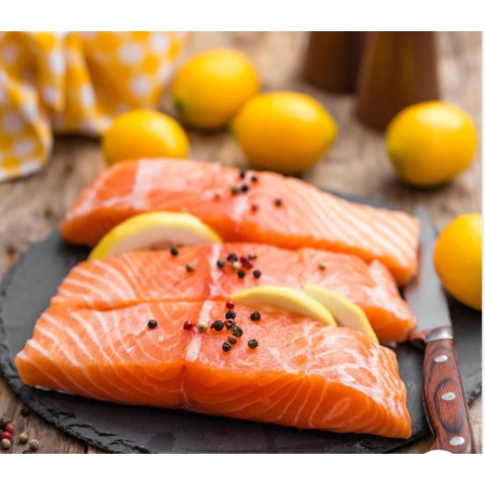 

Fish Salmon Fillet Trout Norwegian Portion - 100gram Premium