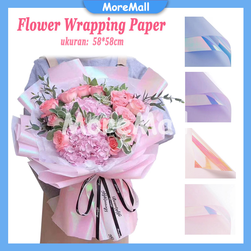 

Hologram Flower Wrapping Paper/Kertas Bunga Cellophane Warna Hologram