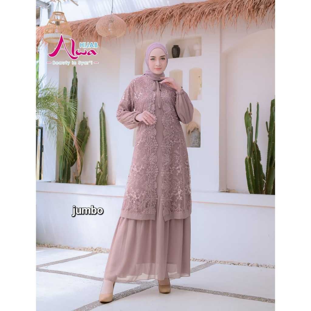 GAMIS KOMBINASI BROKAT / GAMIS WANITA / GAMIS WANITA PREMIUM ORIGINAL
