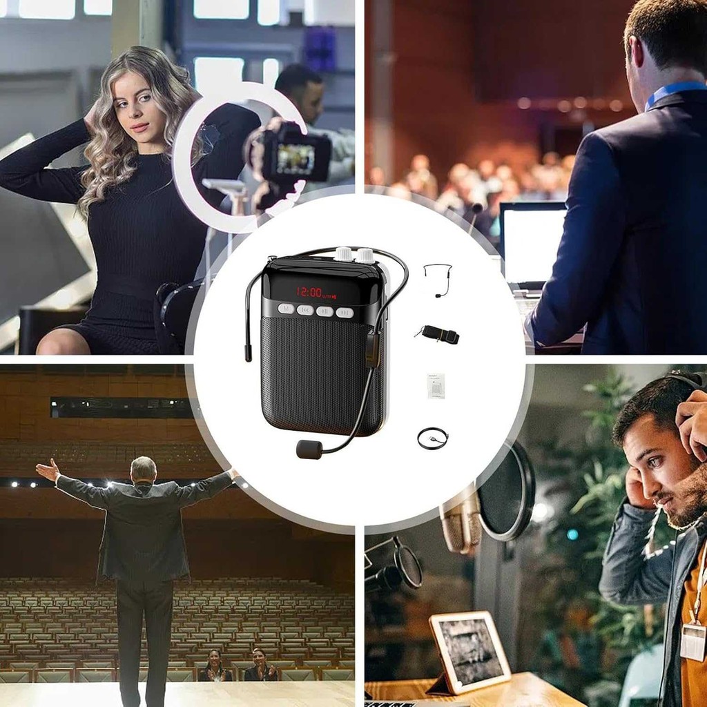 Speaker Pinggang Pengeras Suara Megaphone Microphone Bluetooth Amplifier Wireless - S26