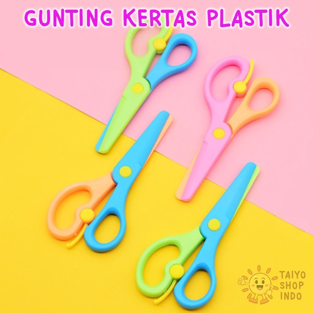 

TAIYO Gunting Kertas Plastik Anak Aman Ujung Tumpul Safety Scissors Rounded [EK]