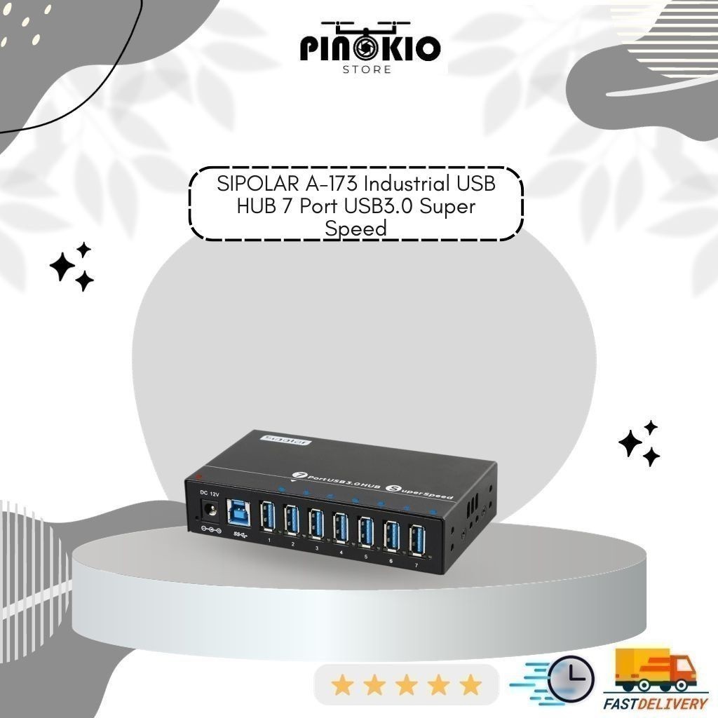 PNK23 SIPOLAR A-173 Industrial USB HUB 7 Port USB3.0 Super Speed