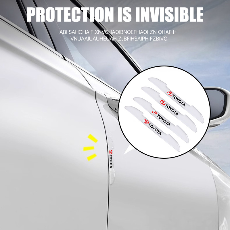 4pcs Pelindung Pintu Mobil transparan Door Guard Mobil Pelindung Pintu Mobil Avanza Door Guard Pintu