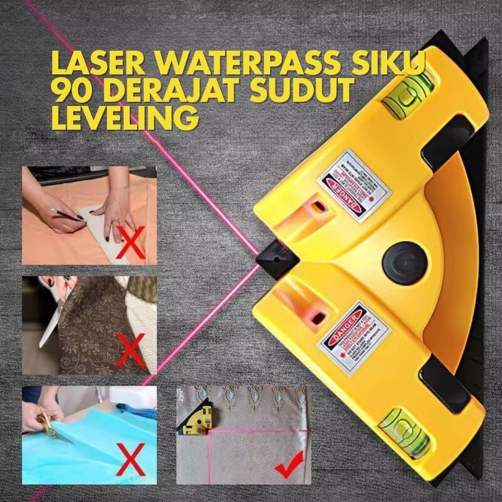 

Baru Waterpass Siku 90 Derajat Sudut Water Leveling Laser Merah Pass Square Line Alat Ukur Kelurusan