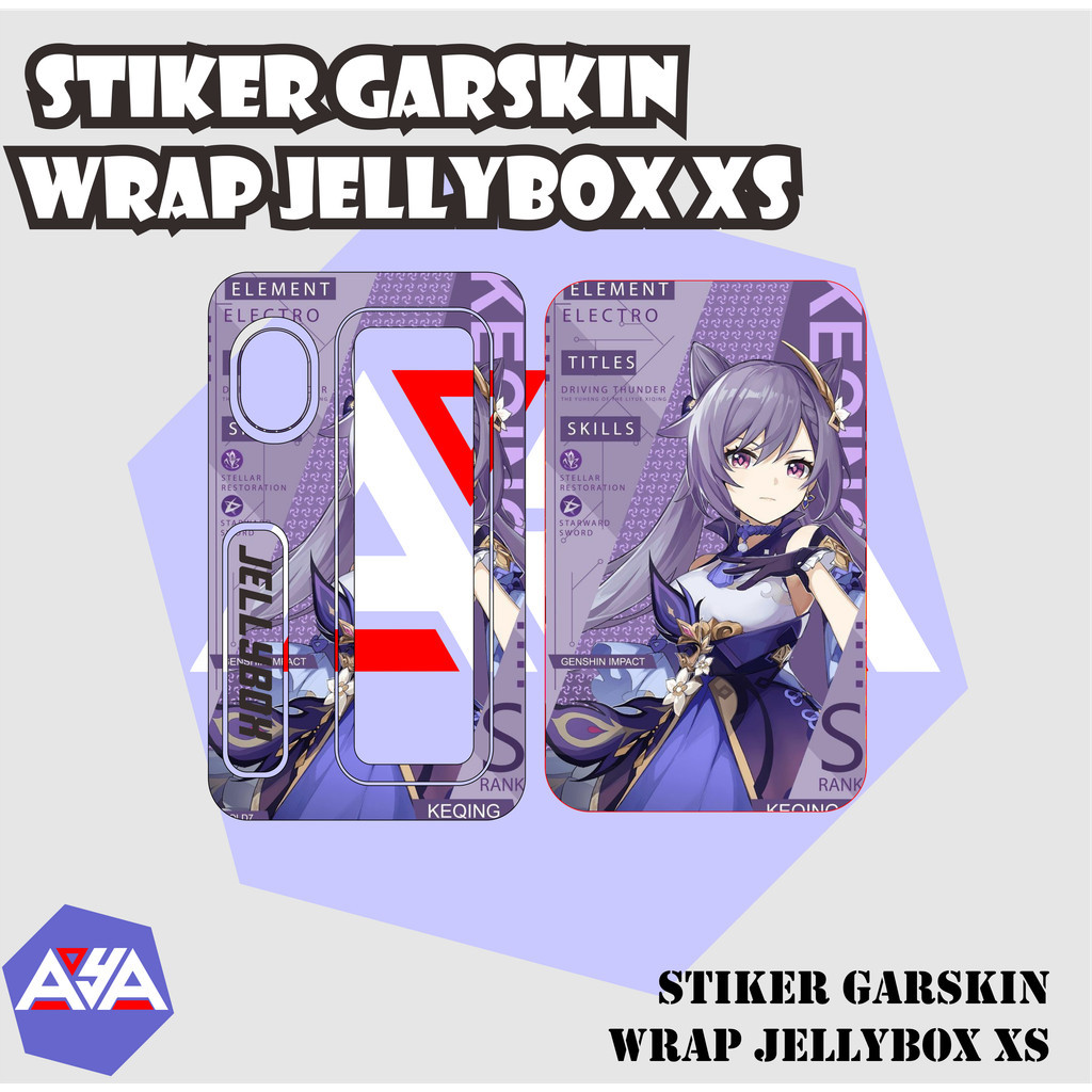 

⭐⭐⭐⭐⭐stiker wrap SKIN Sticker Garskin JELLYBOX keqing fuul body bisa custom / request garskin wrap sticker