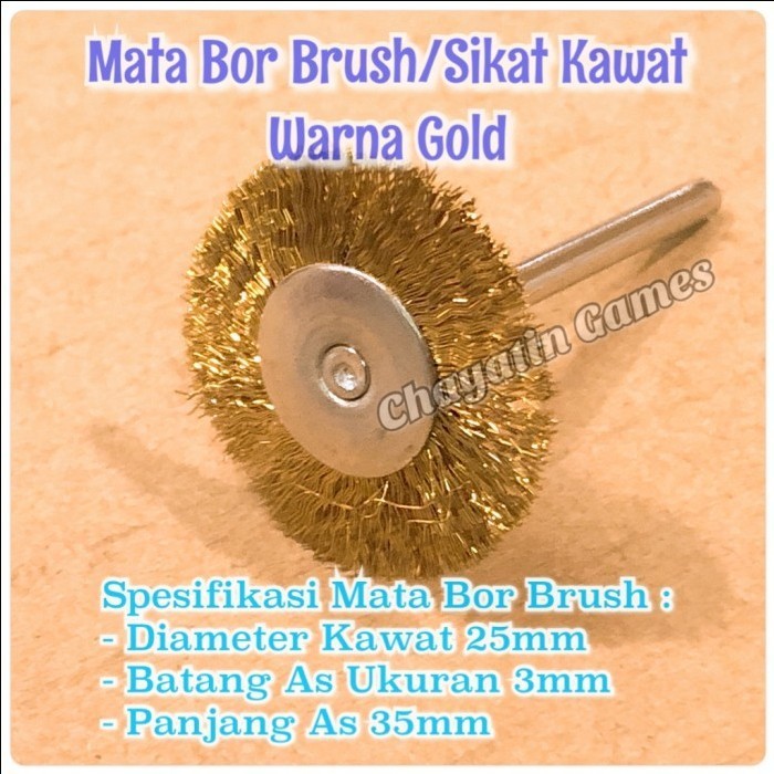 Mata Bor Brush / Mata Bor Sikat Kawat Model Bulat GOLD