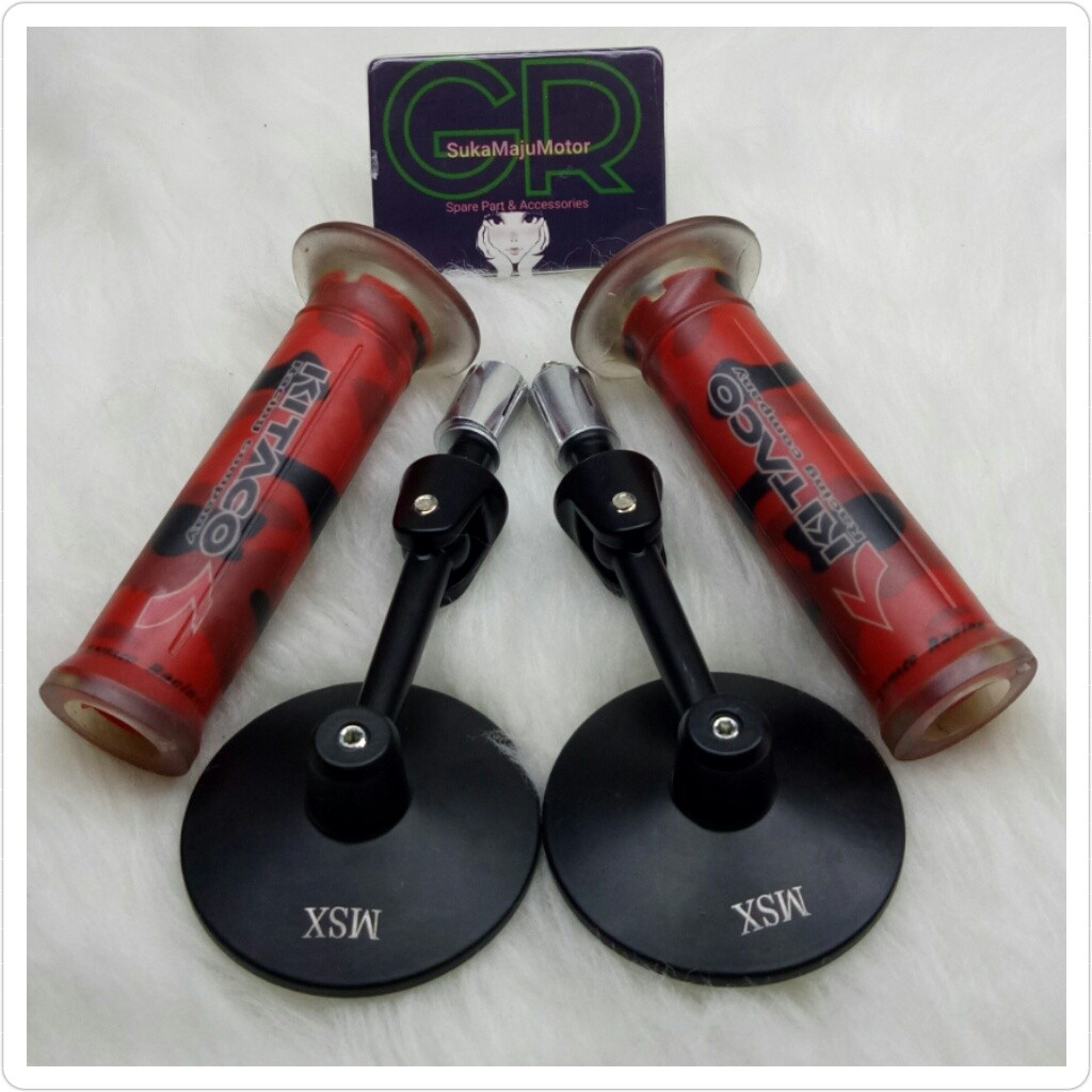 #CLN# paket spion jalu bulat MSX racing+handgrip handfat kitaco army universal Nmax,Aerox,Pcx,Vario,