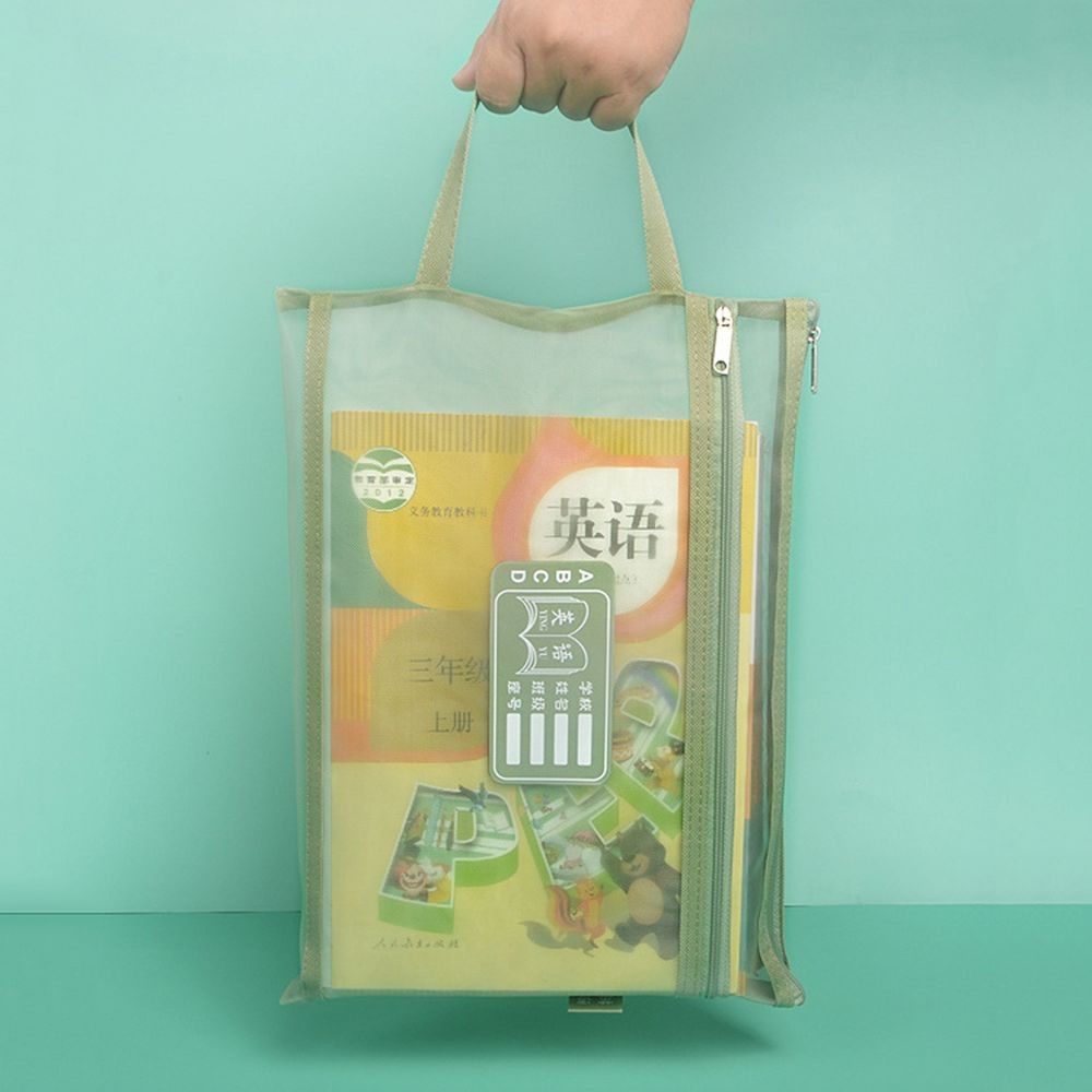 

Paper Student Gift File Pocket School Office Supplies Document Bag A4 File Folder Bag Zipper File Pocket Storage Handbag