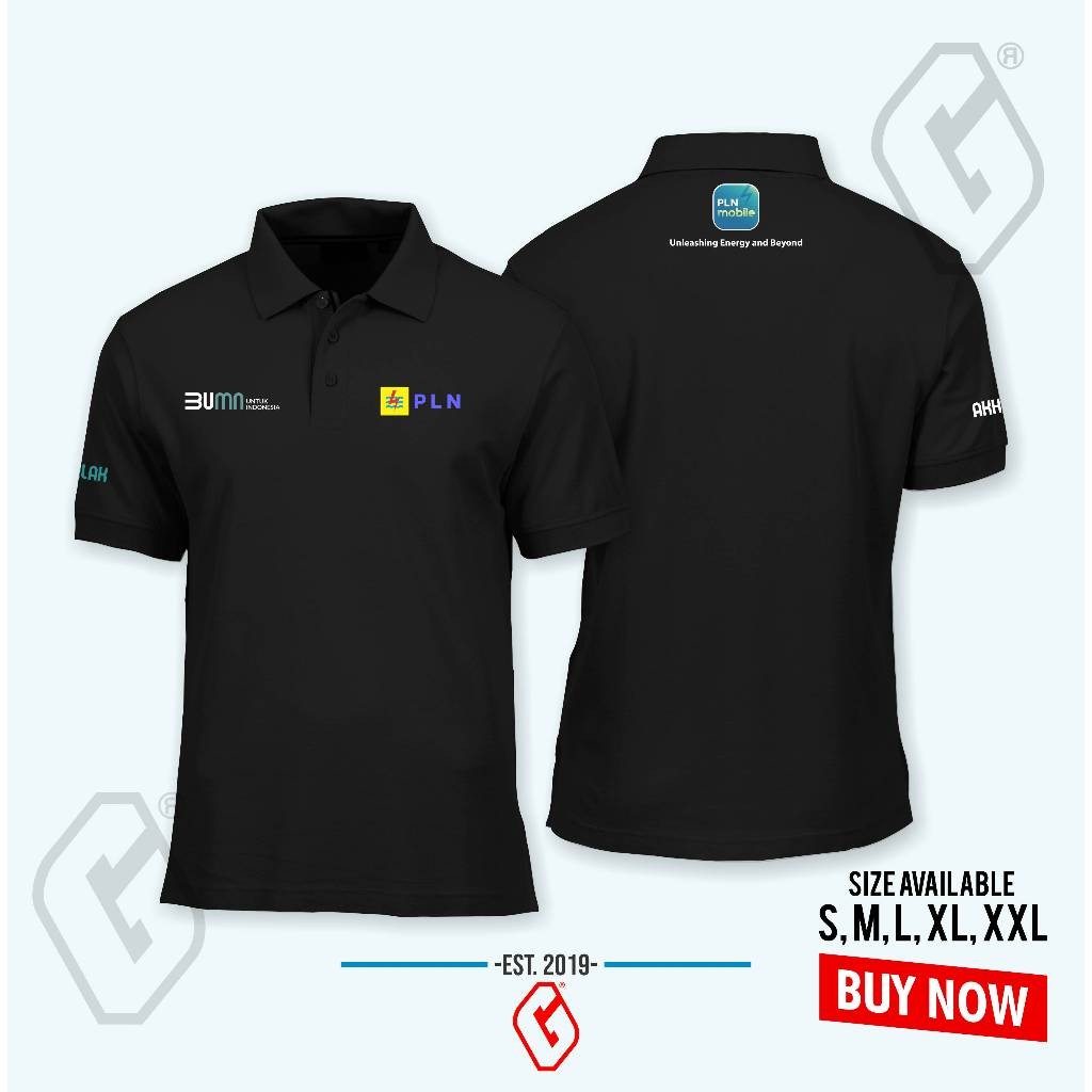 TERBARU polo shirt pln mobile bumn / baju kerah pln mobile akhlak bumn BAJU SERAGAM