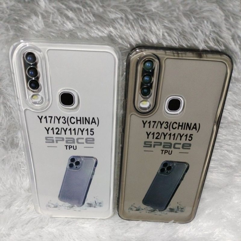 Soft Case Casing VIVO Y12/Y3/Y12/Y11 Y15 Silikon Bening Transparan TPU Pelindung Belakang HP Camera 