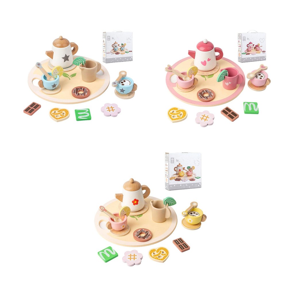 Little Girls Tea Time Playset Tea Set Play Kitchen Accessories Toddlers Afternoon Tea Time