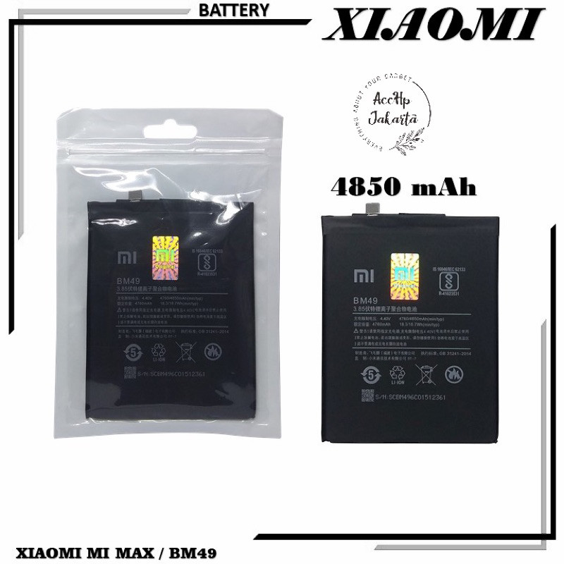 Baterai Batre XiaoMi MI Max 1 BM49 Original Battery Batrai Xiao Mi BM 49 Xiaumi