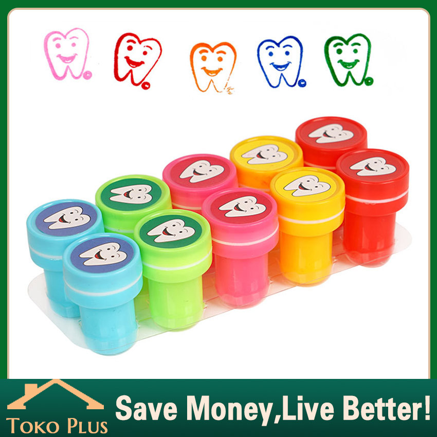 

10Pcs/Pack stempel lucu Reward untuk Anak-anak, Stempel Klinik Gigi, Hadiah Natal untuk Siswa Sekolah , stempel lucu dan menarik