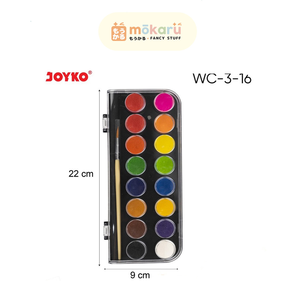 

Joyko Water Color WC-3-16 Warna / Watercolor Set Cat Air Joyko