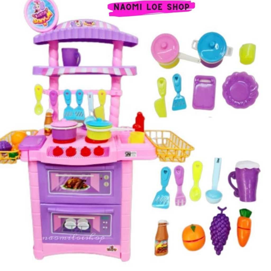 Mainan Kitchen Set Elektrik Masak Masakan Anak Kantin Besar Lengkap