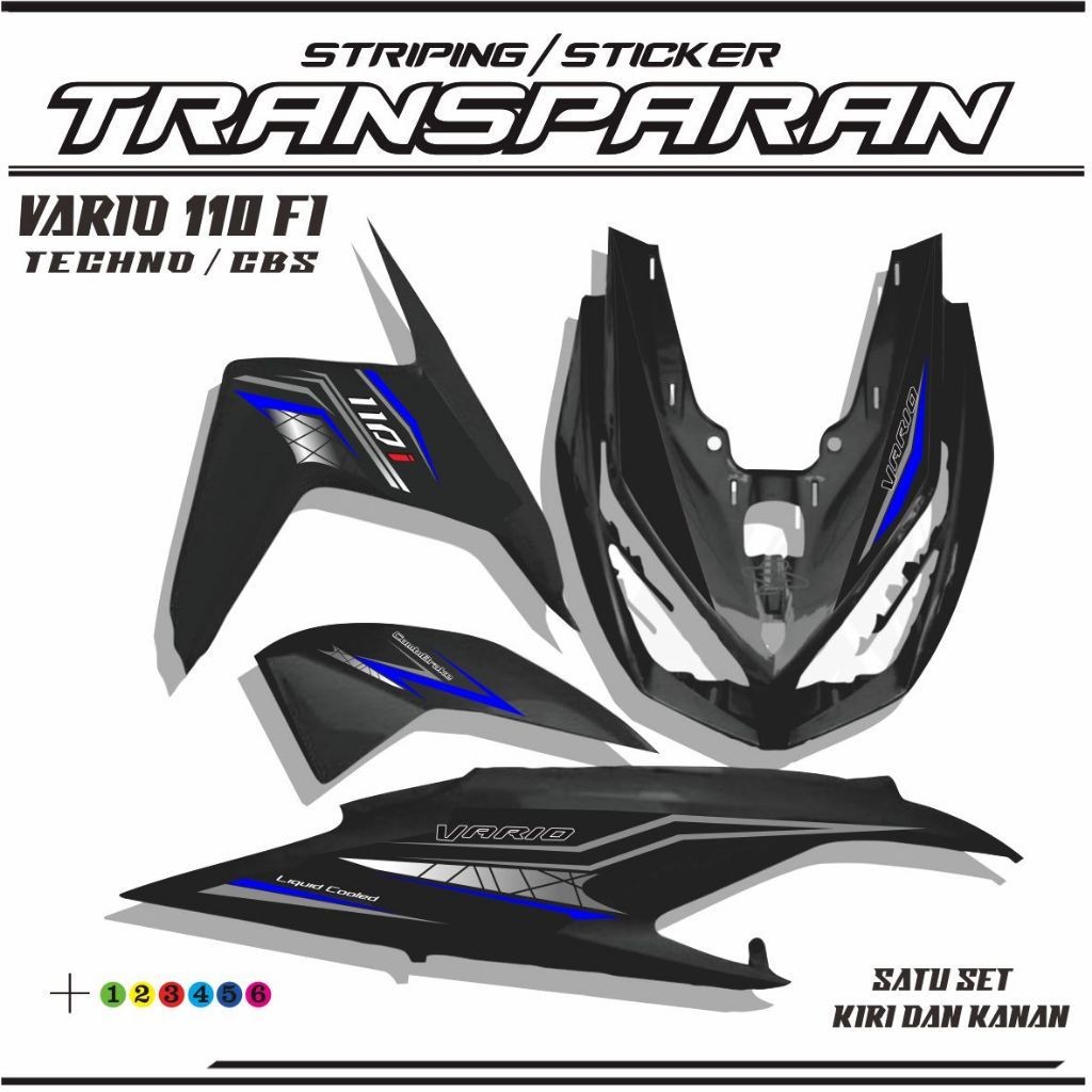 STIKER VARIO OLD 110 TECHNO / STRIPING VARIO 110 TECHNO /VARIO 110 CBS STIKER TRANAPARAN MOTIF TERLA
