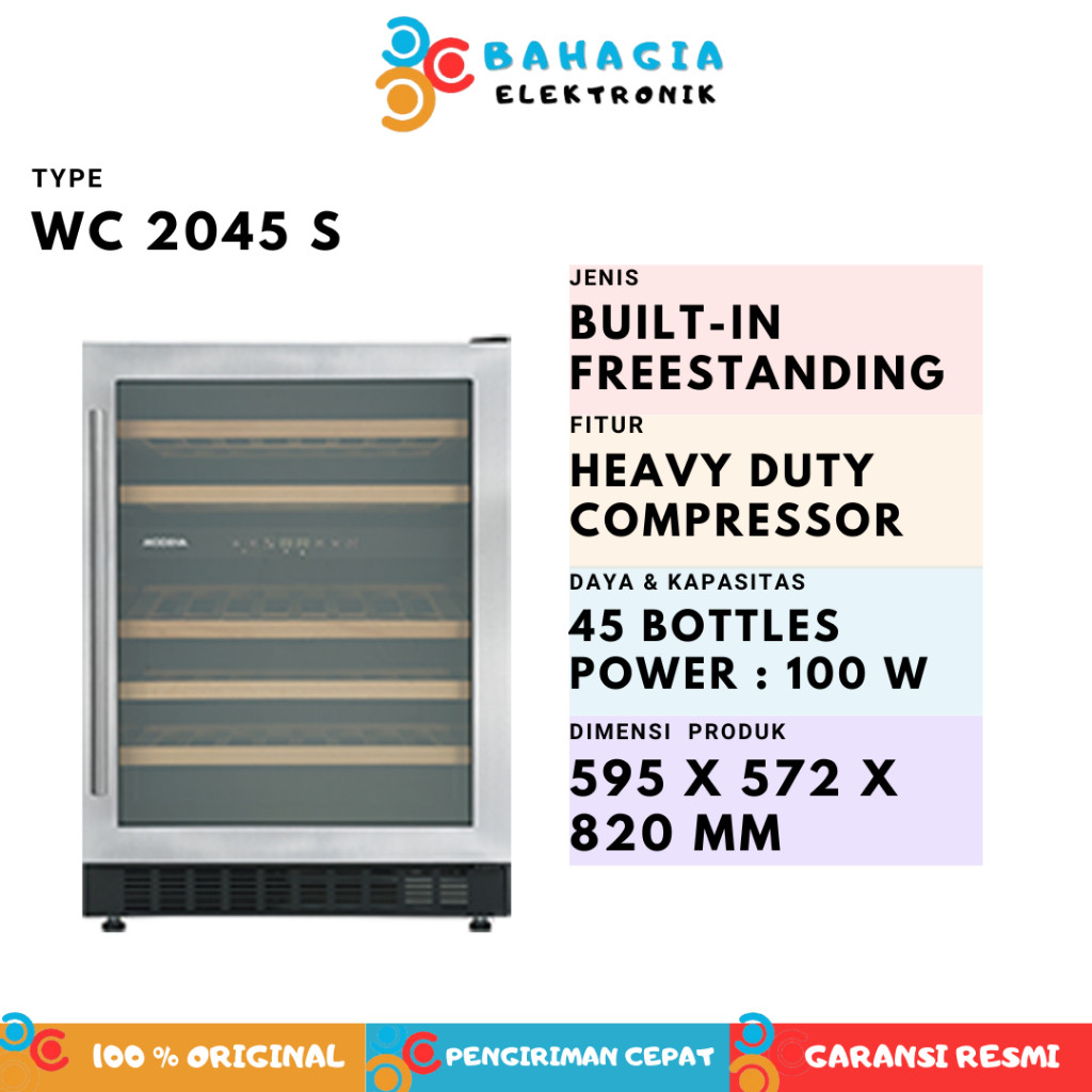 Modena WC 2045 S - wine cooler 45 botol