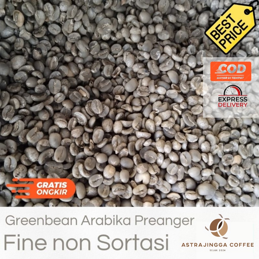 

1Kg Green Beans Fine Arabika Fullwash Biji Kopi Petik Merah | Astrajingga Coffee