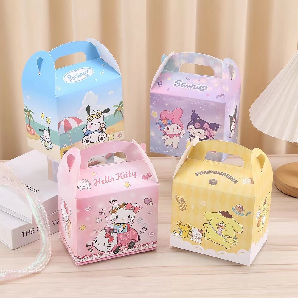 

（ UNIQ ) KOTAK KADO SOUVENIR ULTAH SANRIO NEW / KOTAK HADIAH KUROMI MELODI POMPURIN POCHA H KITTY