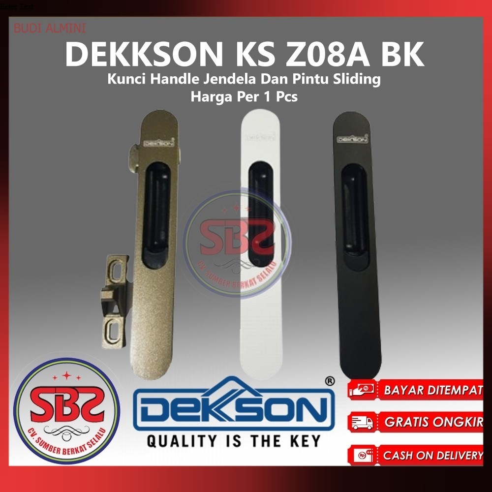 DEKSON Kunci Handle Jendela Dan Pintu Sliding Dekkson KS Z08A BK