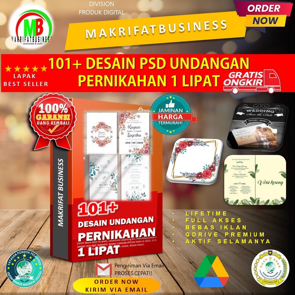 101+ TEMPLATE DESAIN UNDANGAN PERNIKAHAN 1 LIPAT PHOTOSHOP (PSD) + BONUS AKSES FILE GDRIVE PREMIUM S