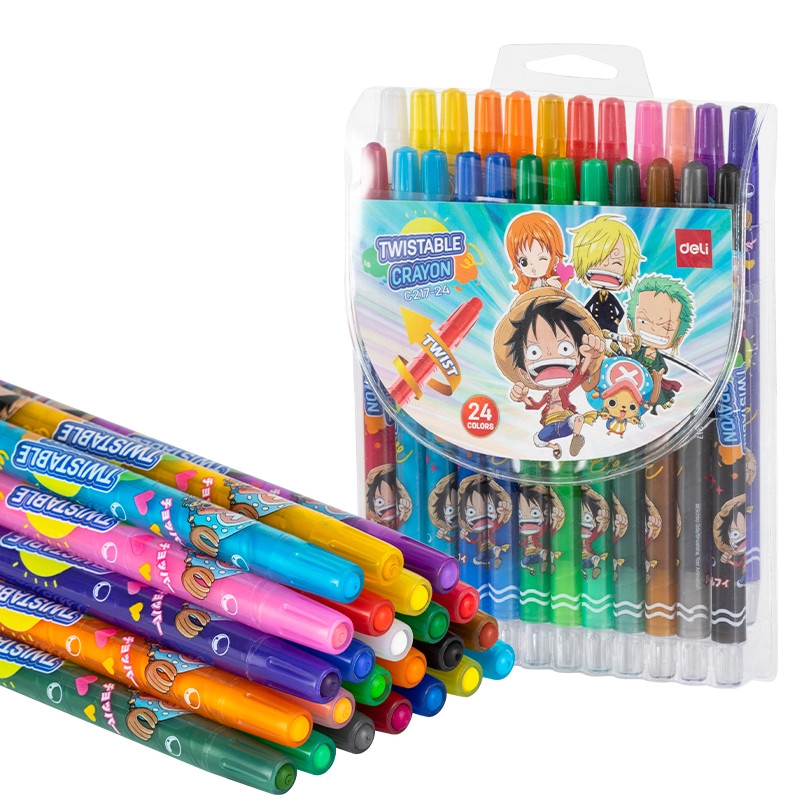 

Twistable Crayon / krayon putar Deli C217 One Piece / Krayon Putar 12 & 24 Warna
