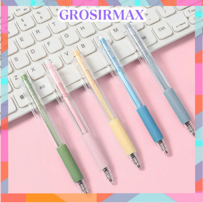 

COD Makassar Pena Gel Hitam Polos / Bolpoin Hitam Polos / Pena Hitam Gel 0.5 mm Transparan / Bolpoin Transparan / Gel Pen 0.5 mm