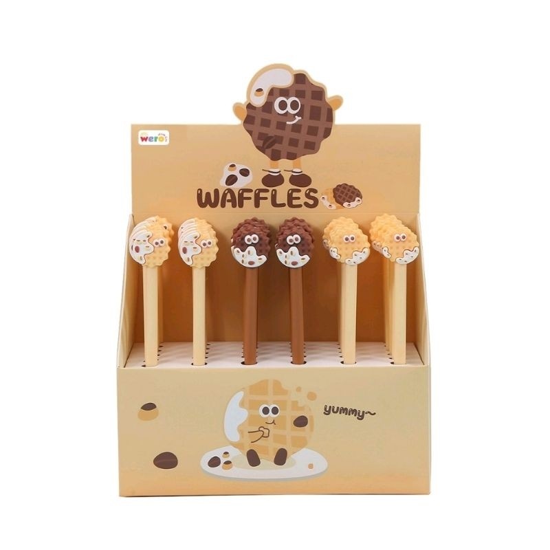 

SOFUN BALLPOINT GEL ZF3313 / Bolpen Pulpen Pena Gel Fancy Karakter Motif Yummy Waffles