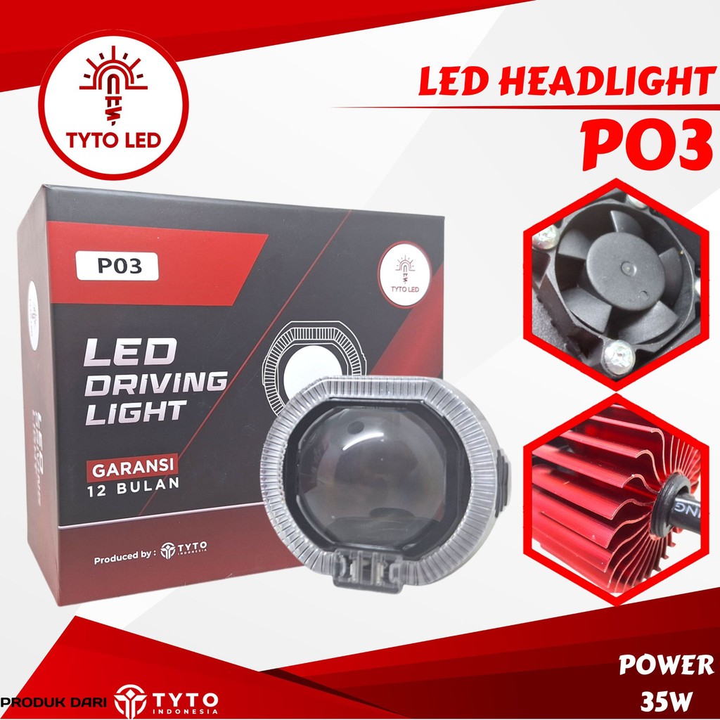 Tyto Led P03 Lampu Biled 2.5Inch 35Watt Demon Eyes RGB Adjustable