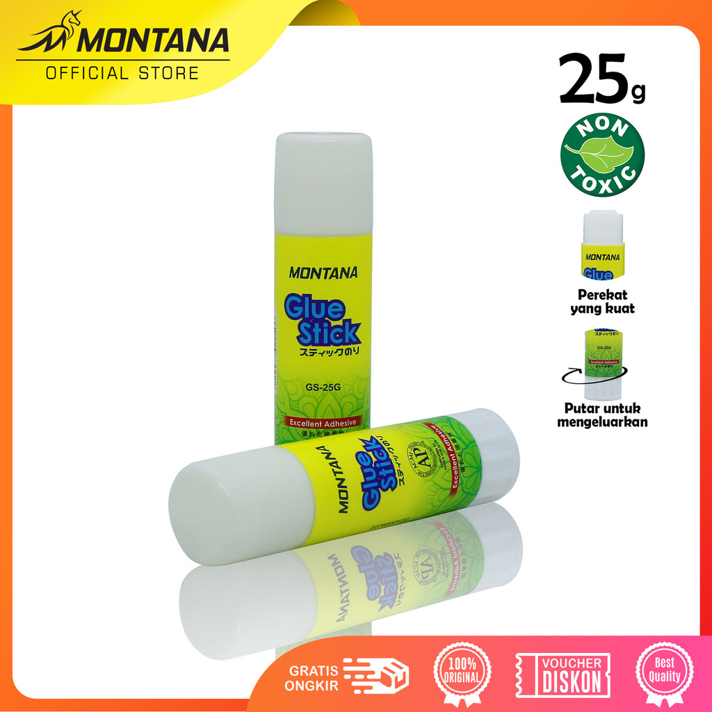 

MONTANA Glue Stick Lem Batang 25g Excellent Adhesive Perekat Serbaguna GS-25/Retail