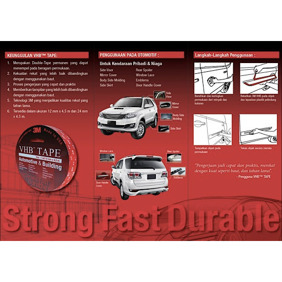 

LARIS -3M VHB Doube Tape Automotive 4900 24mm x 4.5m double tape mobil motor