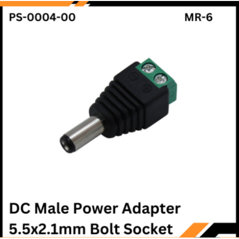 DC Male Power Adapter 5.5x2.1mm Bolt Socket / DC JACK MALE POWER ADAPTER 5.5X2.1MM BAUT SOKET 2.1X5.