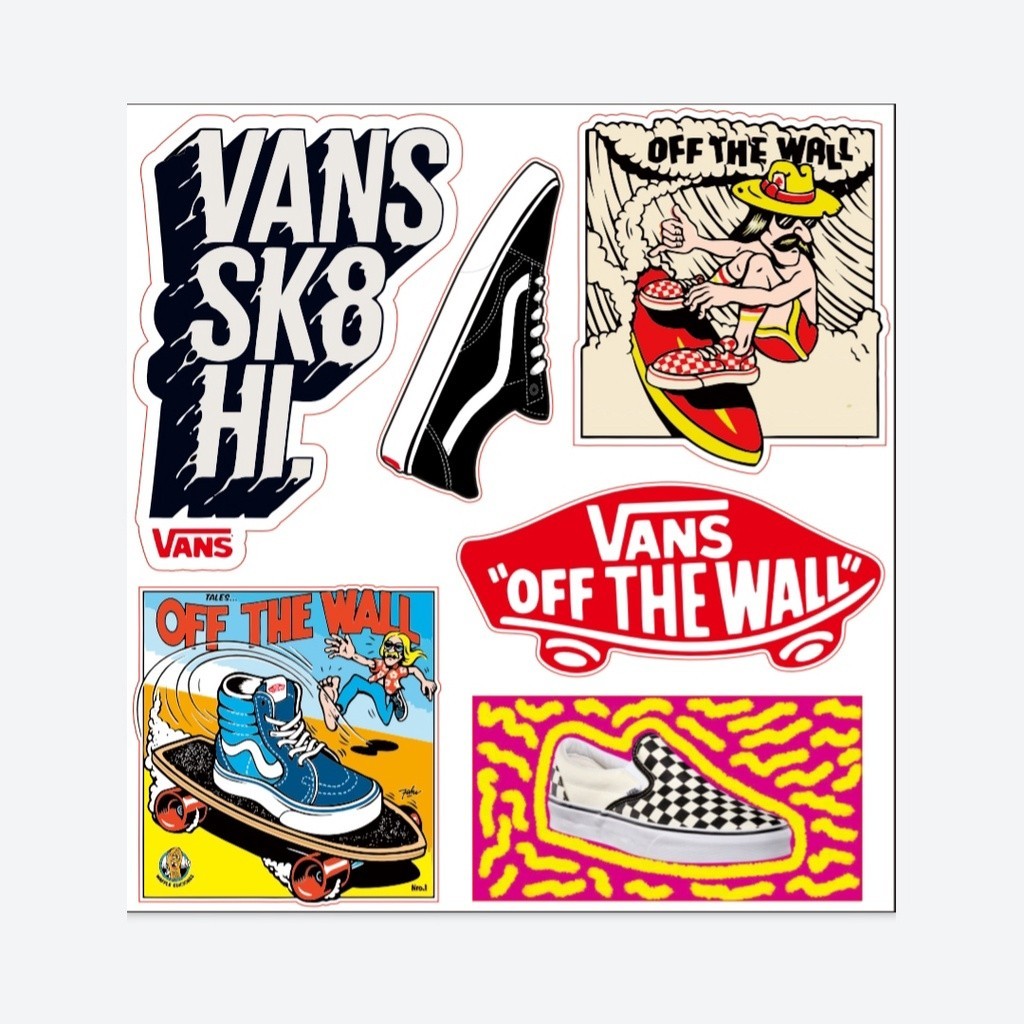 

Stiker Vans Off The Wall Shoes Sticker Logo Vans - Stiker Vinyl High Quality Stiker Pack
