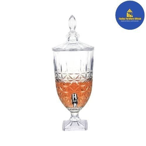 BEST QUALITY Dispenser Air Minum Pesta Bahan Kaca Bentuk Unik Ukuran 6 Liter