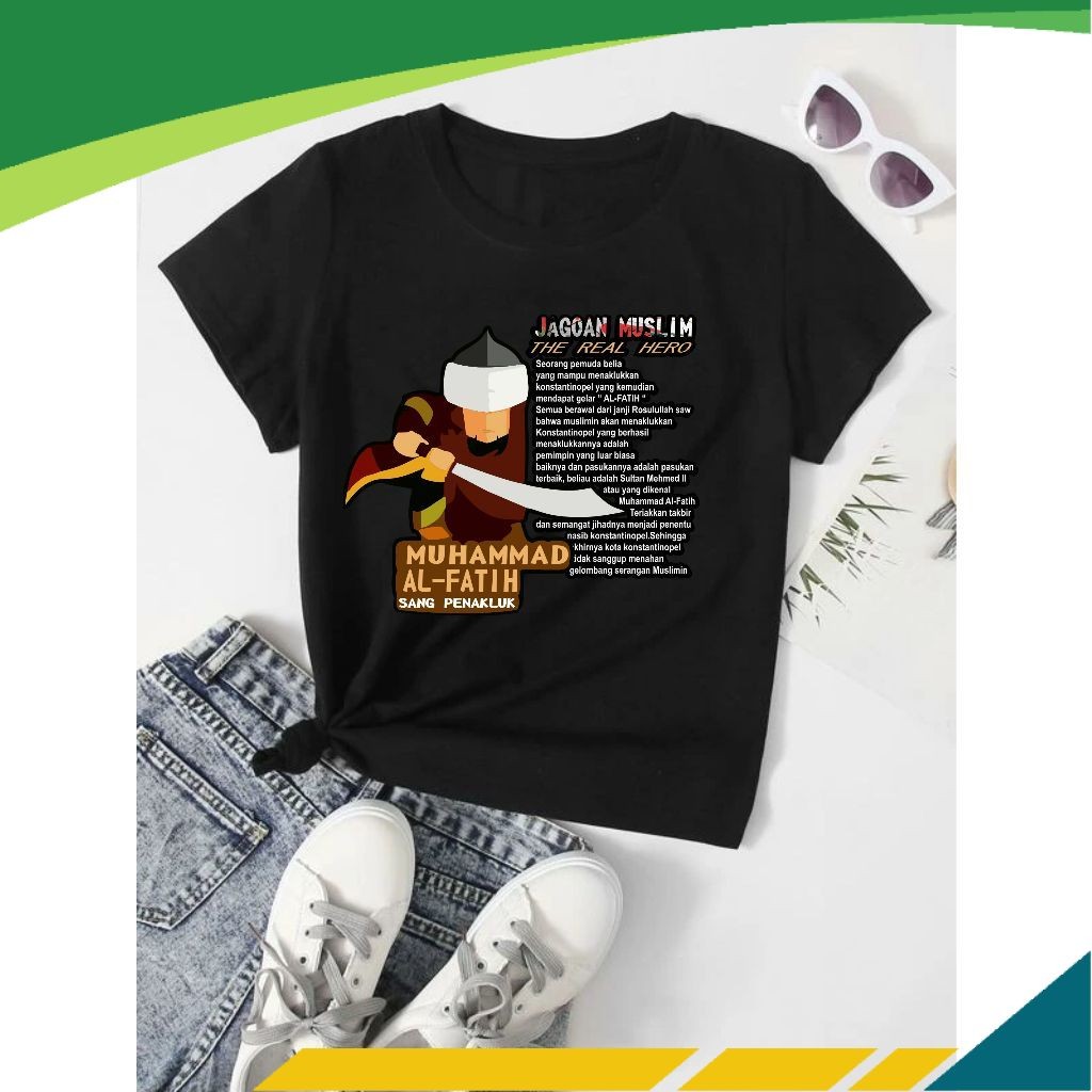 MF Kaos Tshirt Anak Muhammad AL Fatih Motif Muslim Islami Keren Unisex Usia 1-10 Thn Fashion Kids 11
