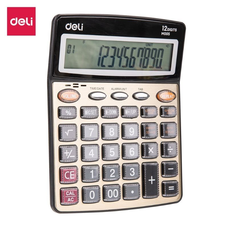 

Calculator Deli Voice EM00550 Golden