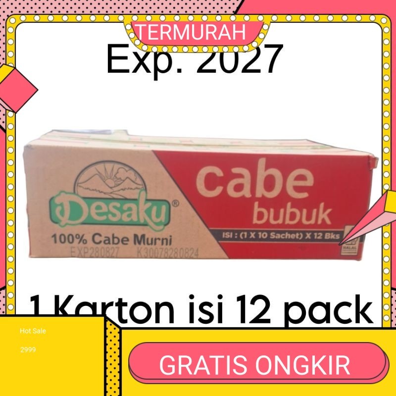 

Cabe Bubuk 1 Karton Isi 12 Pack