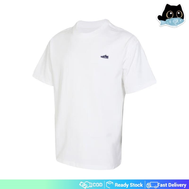 Nike Kaus Logo Sepatu Pria dan Wanita Sepatu Olahraga Bordir Leher Bulat Putih Lengan Pendek spezial