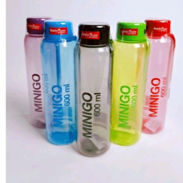 Botol Minum 600 ml Minigo Basic Home BPA Free / Botol Minum Tali / Botol Minum Anak Berkualitas by W