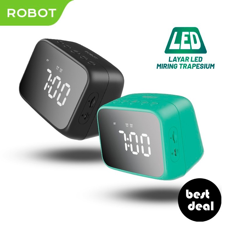 Robot RB170 Bluetooth Speaker LED Alarm Clock Jam Digital