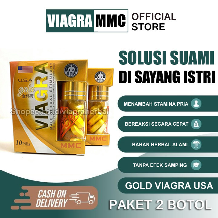 GOLD VIAGRA HERBAL ® PAKET 2 BOTOL PRODUK STAMINA PRIA AMAN TANPA EFEK SAMPING