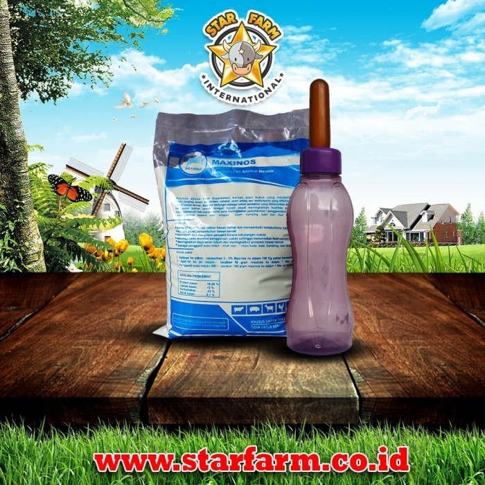 Susu Hewan Maxinos 1kg Plus Botol Dot Pedet - Star Farm