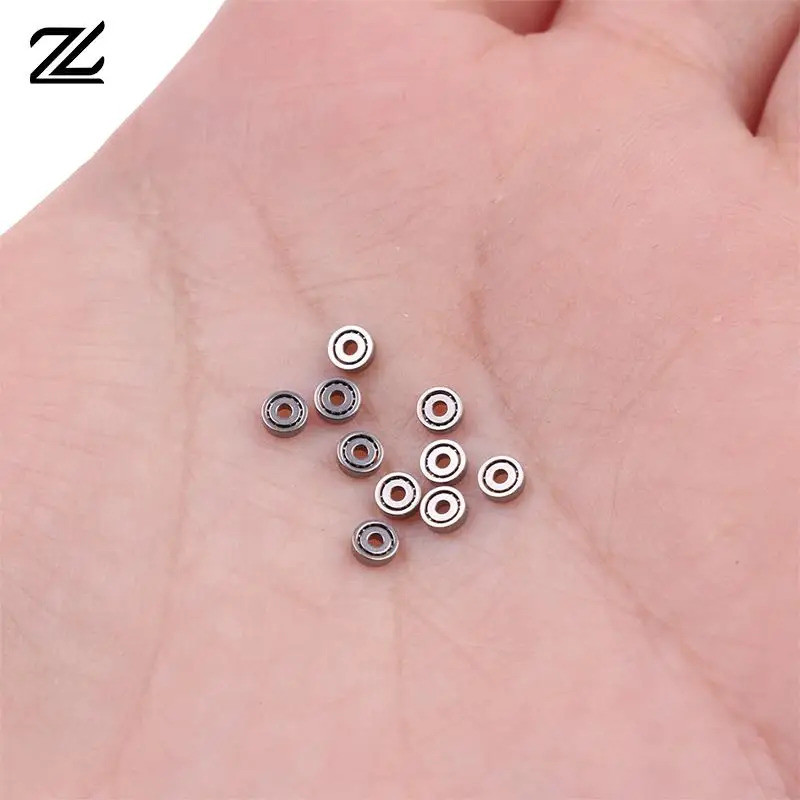 10pcs Miniatur Bantalan Bola 682zz Diameter Dalam 2*5*2 3mm Untuk Jam Perhiasan Cincin Bantalan Main