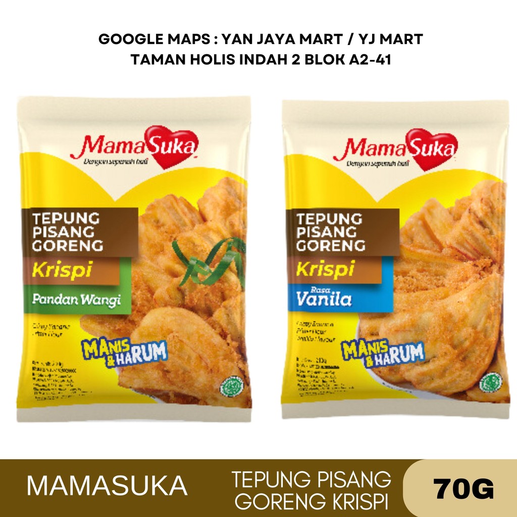 

Mamasuka Tepung Pisang Goreng Krispi / Crispy / Manis & Harum 70g
