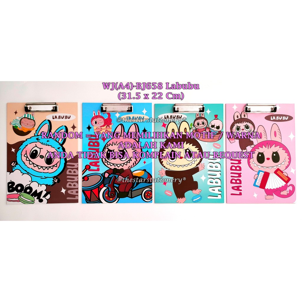 

(1 Biji) GABUNGAN GROSIR Clip Board 31.2*22 / Papan Ujian A4 / Clipboard GXIMP YiYi Kaida WJ(A4)-BJ